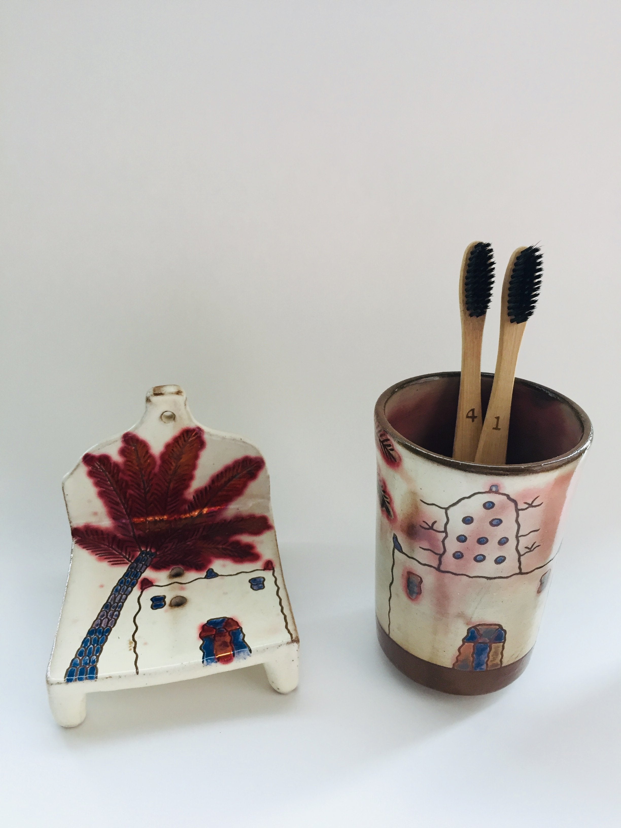 Handmade Pottery Bath Accessories