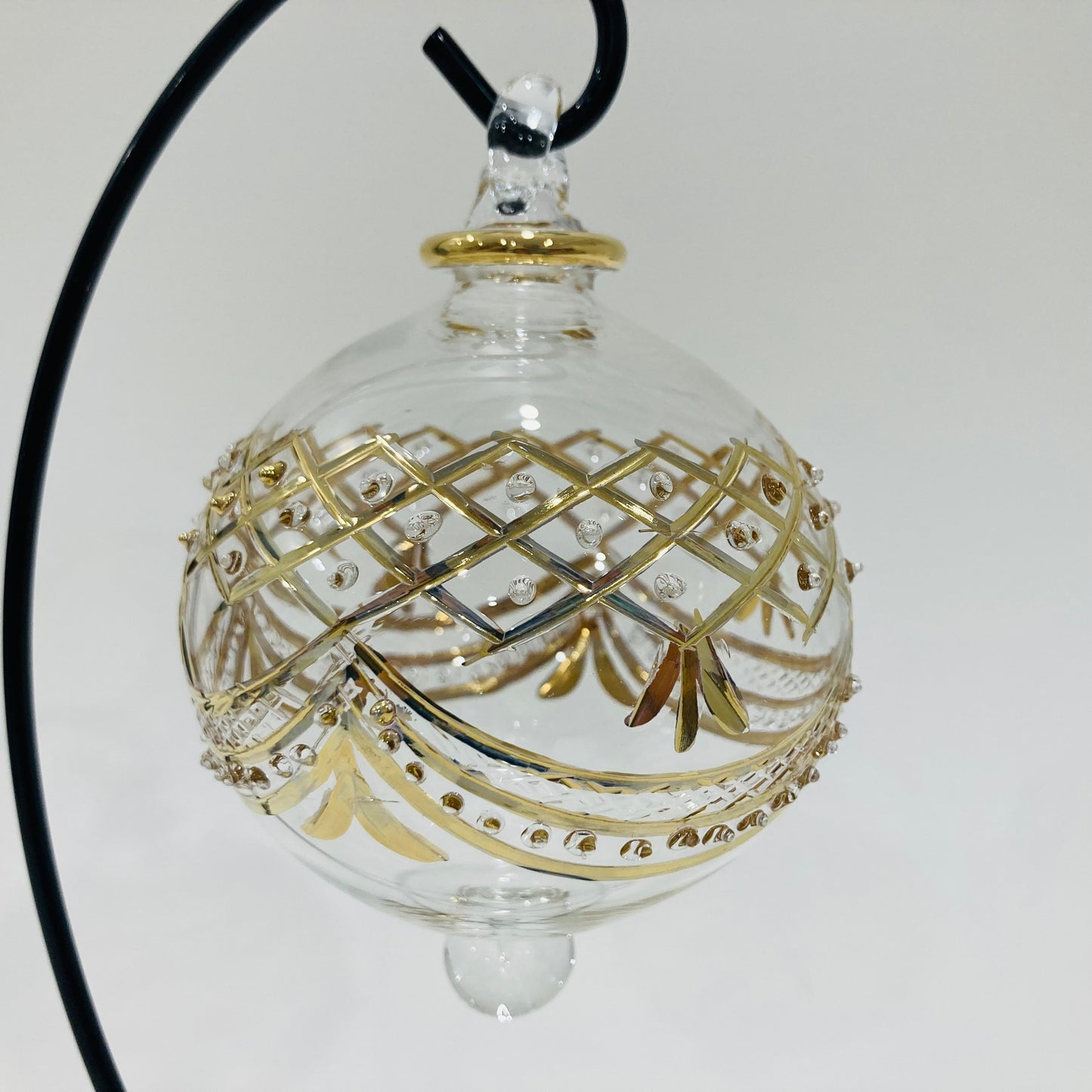 Blown Glass Ornament - Baroque Garland Gold