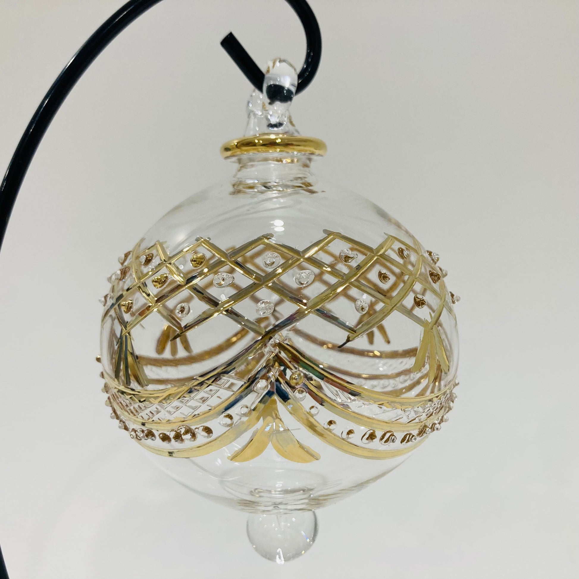 Blown Glass Ornament - Baroque Garland Gold