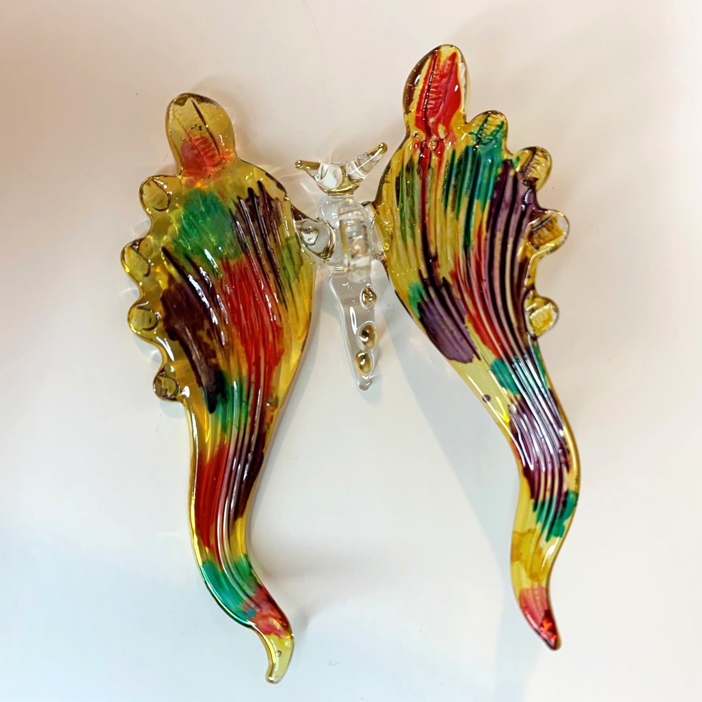Blown Glass Ornament - Butterfly Yellow