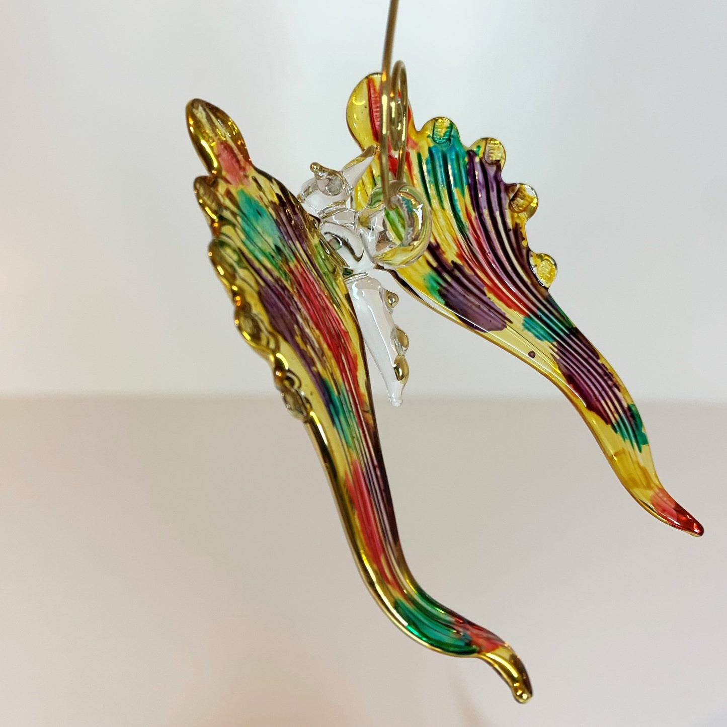 Blown Glass Ornament - Butterfly Yellow