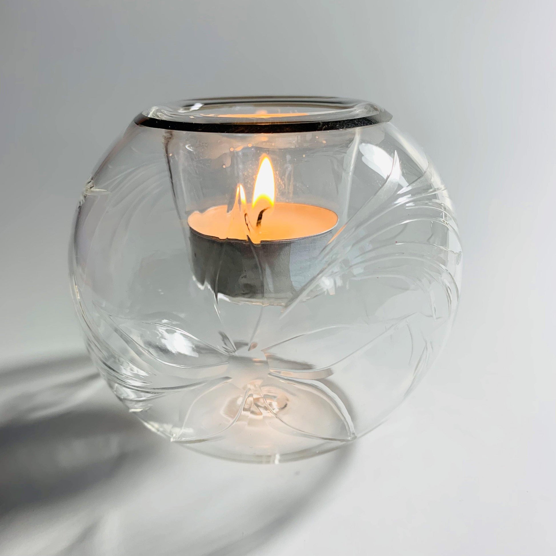 Blown Glass Candle Holder - Lily