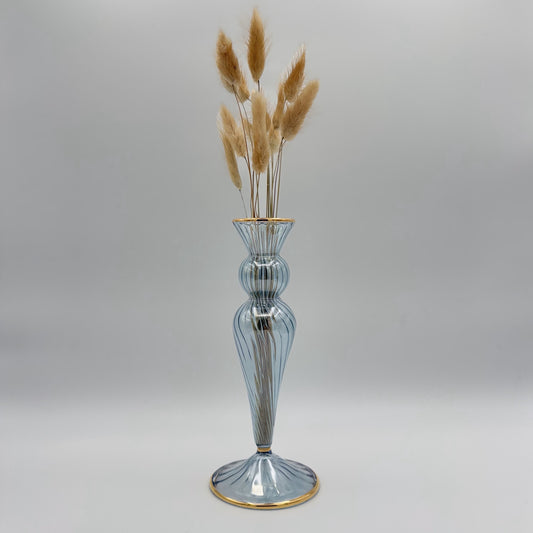 Blown Glass Vase - Cleopatra Light Blue