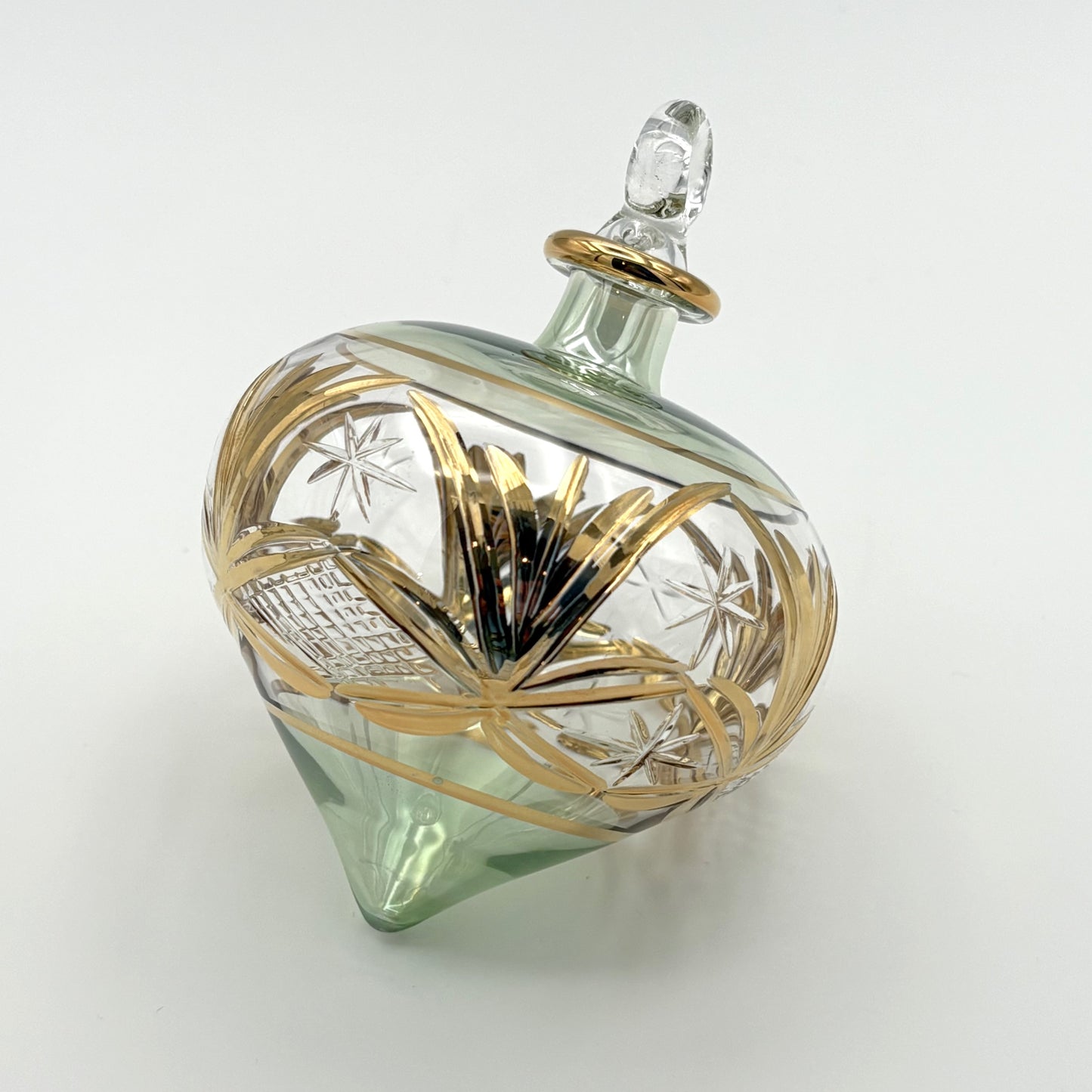 Blown Glass Ornament - Drop Green