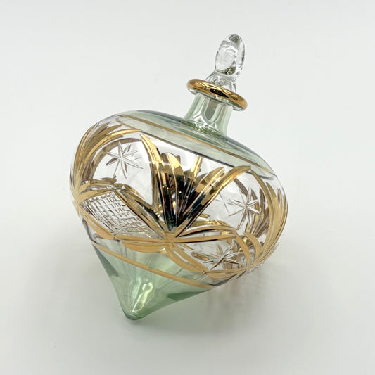 Blown Glass Ornament - Drop Green