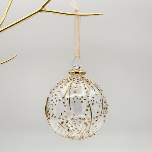 Blown Glass Ornament - Cosmos Gold