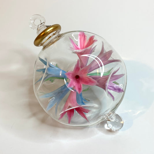 Blown Glass Ornament - Blossoms Pastels