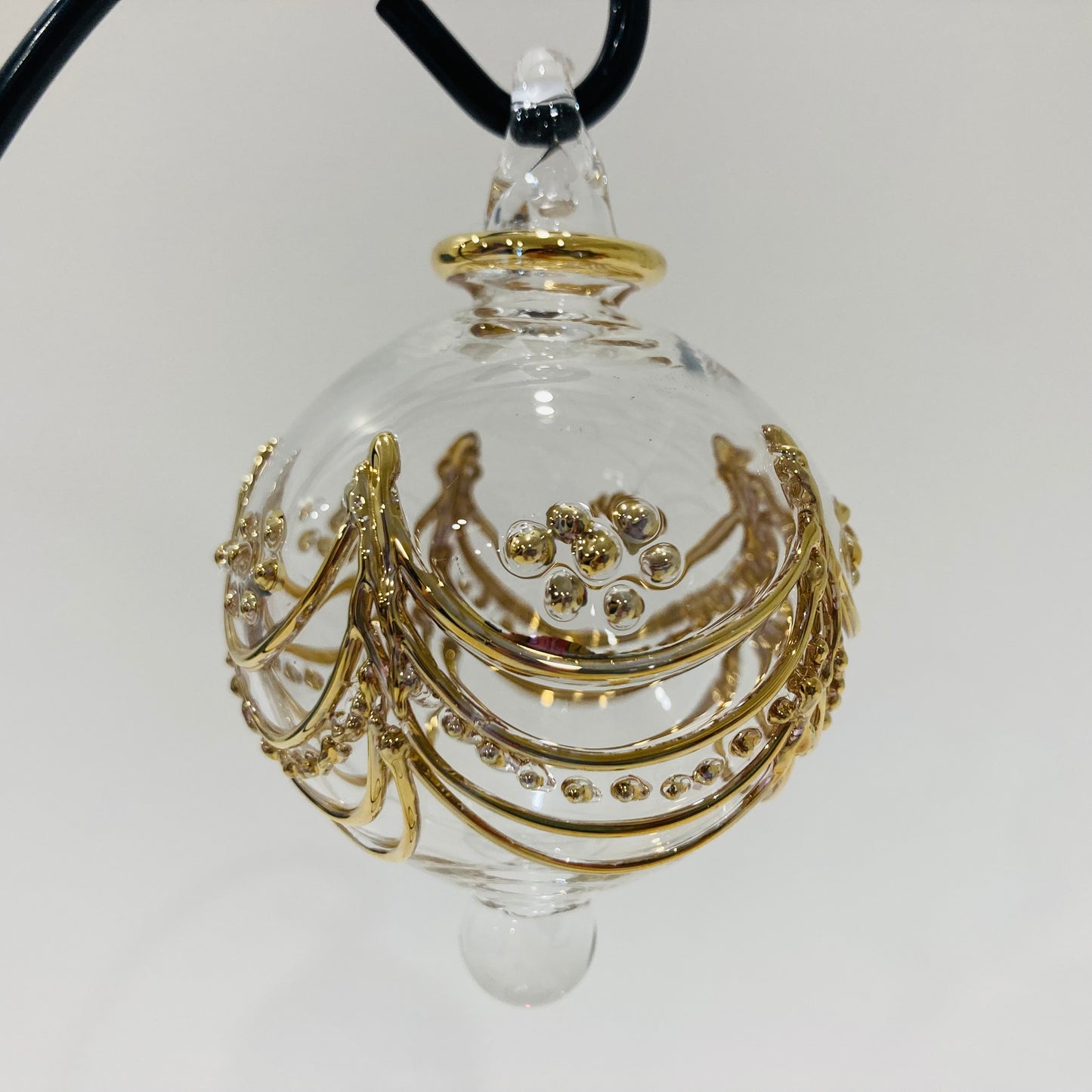 Blown Glass Small Ornament - Delicate Drapes