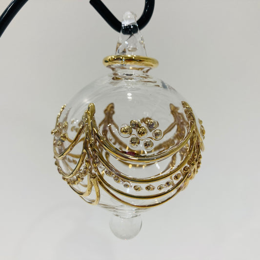Blown Glass Small Ornament - Delicate Drapes