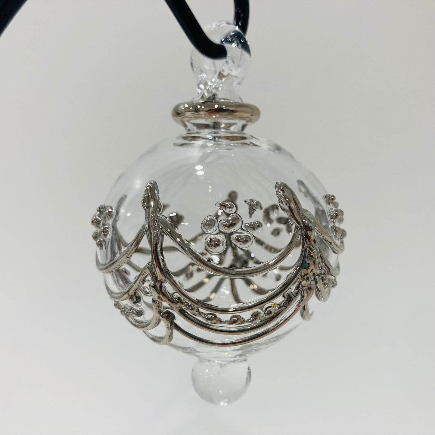 Blown Glass Small Ornament - Delicate Drapes