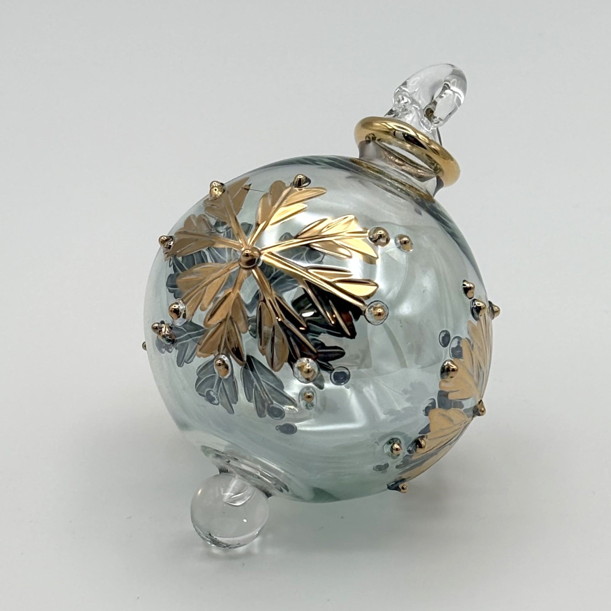 Blown Glass Small Ornament - Colored Snow Flake