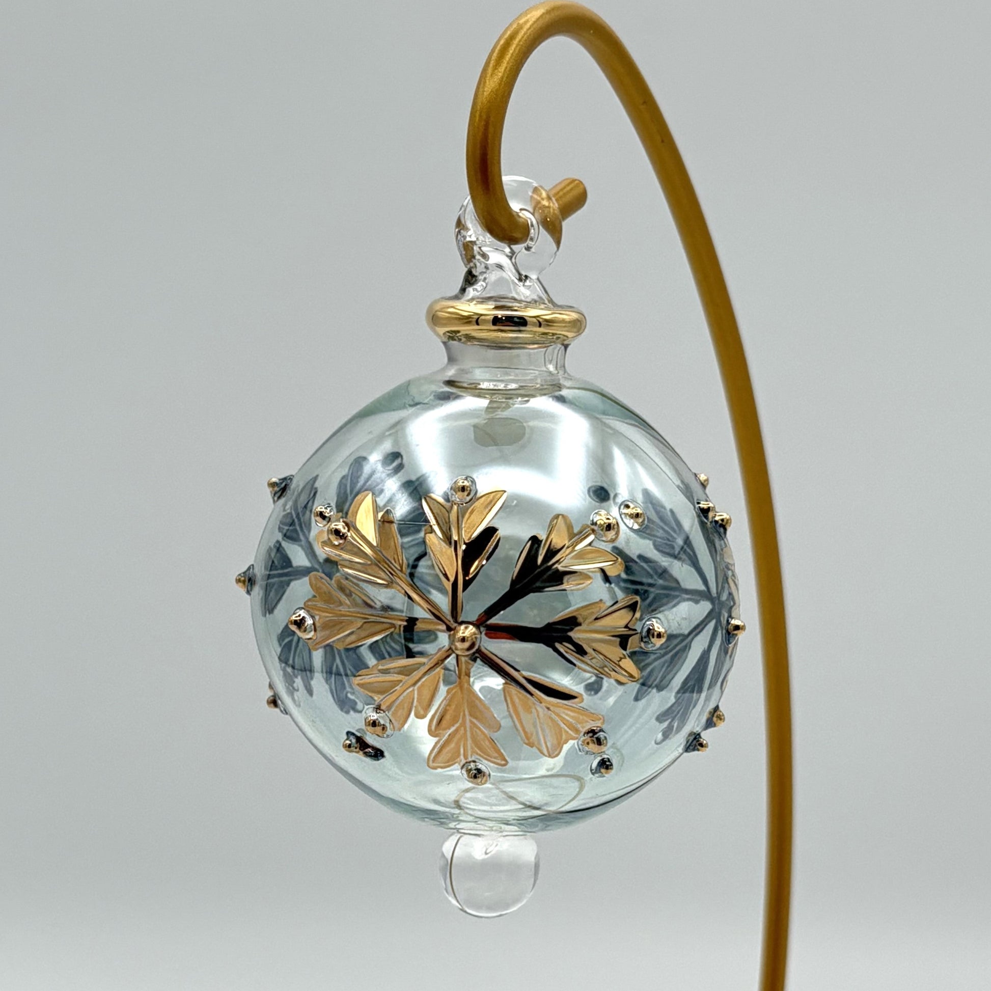 Blown Glass Small Ornament - Colored Snow Flake