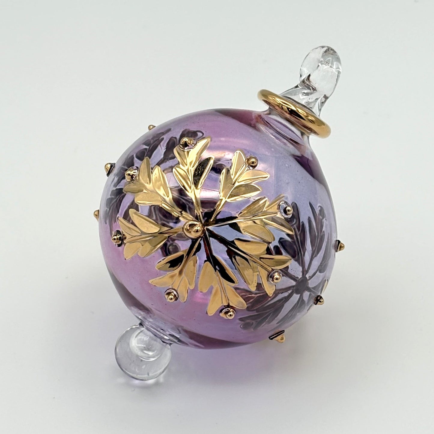 Blown Glass Small Ornament - Colored Snow Flake