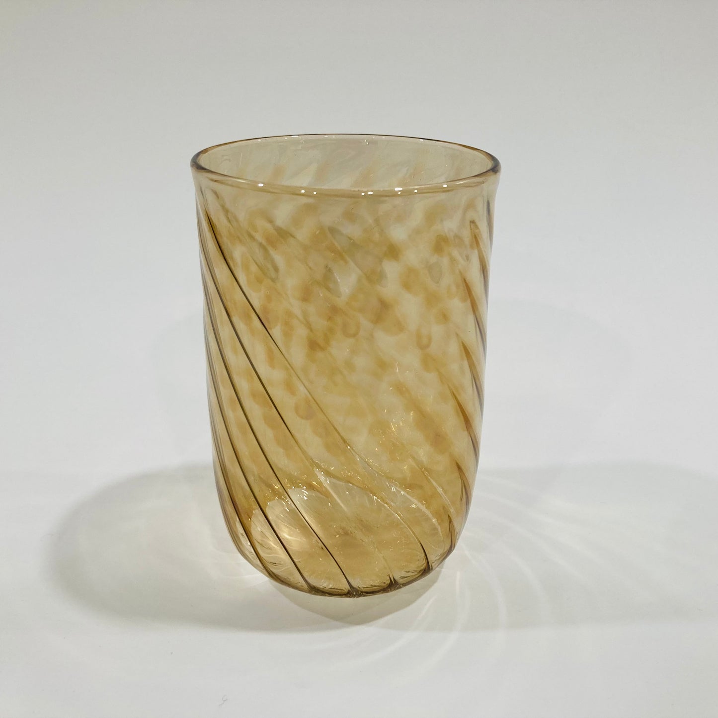 Blown Glass Stemless Glass - Iridescent