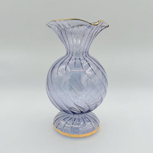 Blown Glass Vase - Blooming Light Blue