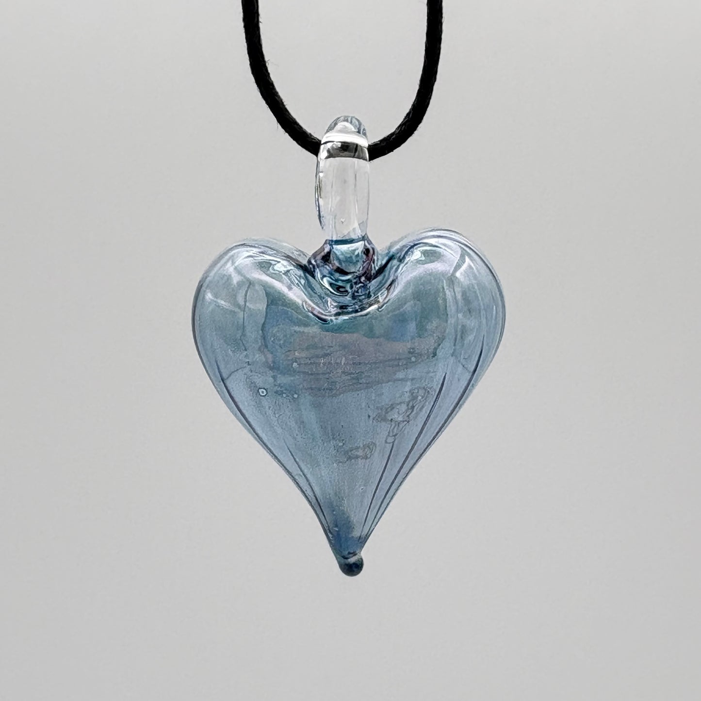 Fair Trade Handblown Glass Pendant, Light Blue, Ethical Fashion Accessories, Sustainable Handmade Fashion