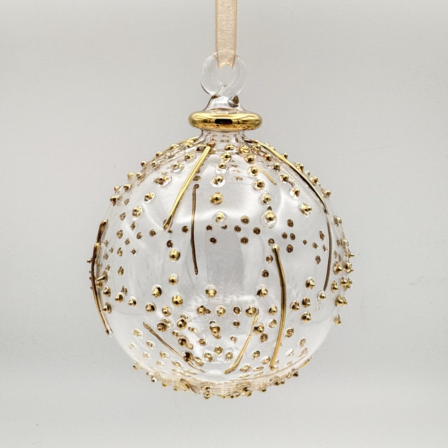 Blown Glass Ornament - Cosmos Gold