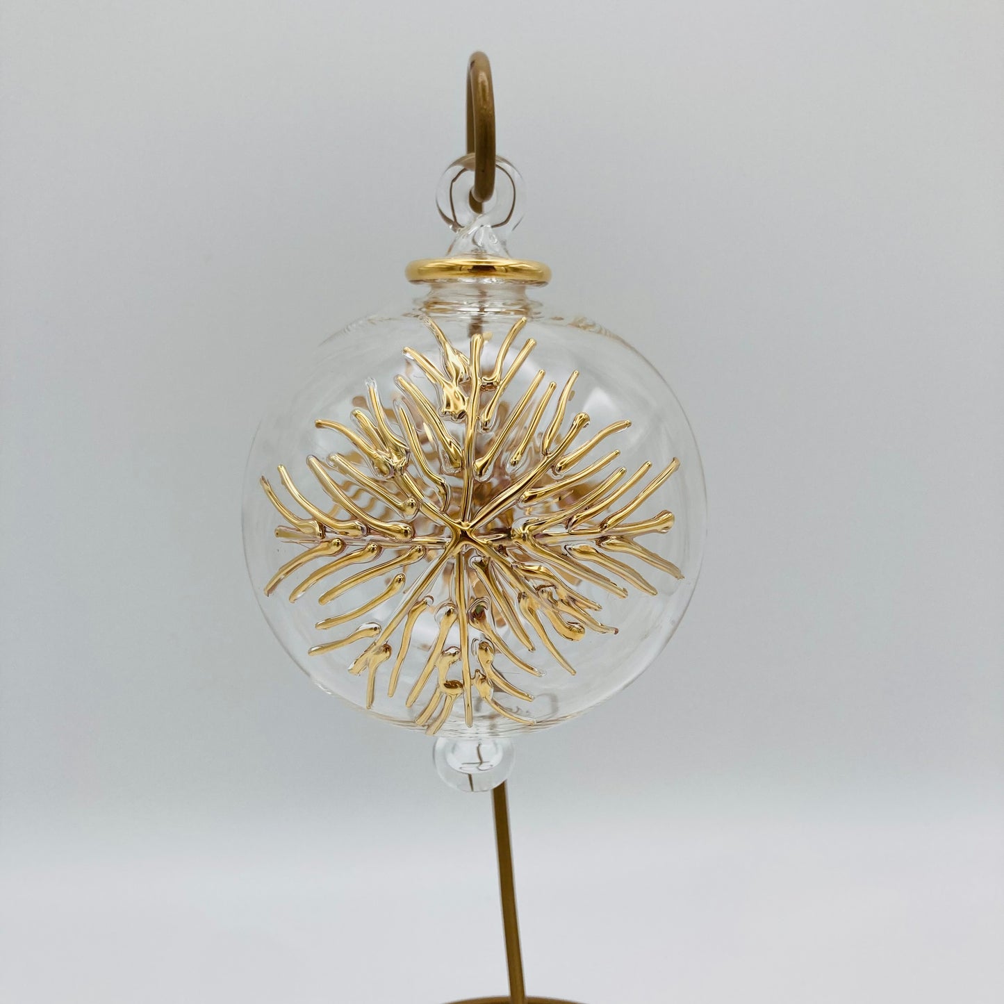 Blown Glass Ornament - Frozen Gold