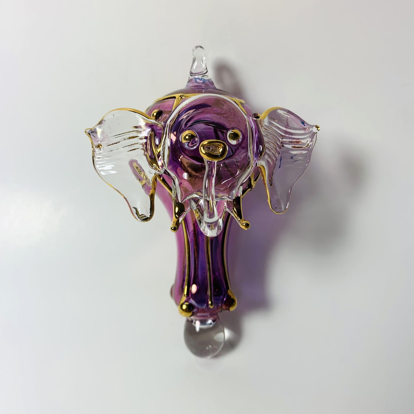 Blown Glass Ornament - Elephant Pink