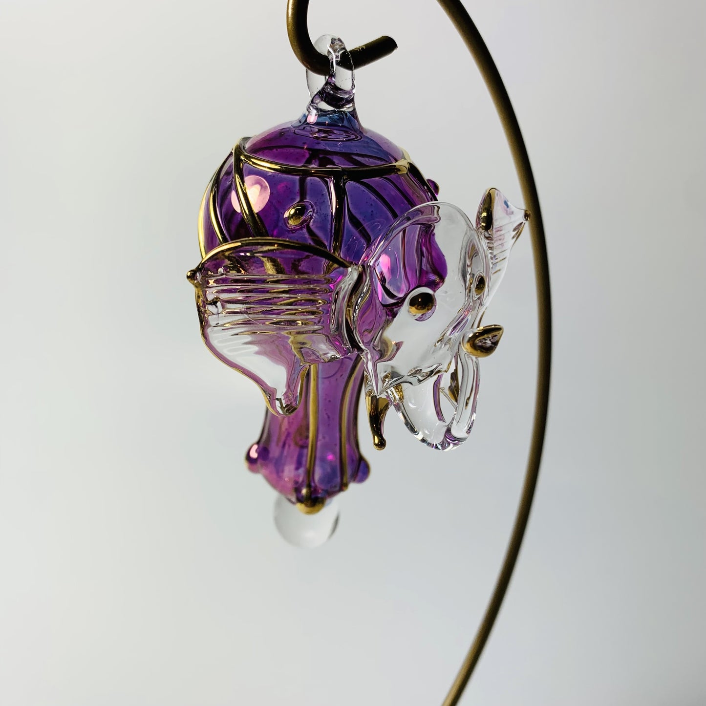 Blown Glass Ornament - Elephant Pink