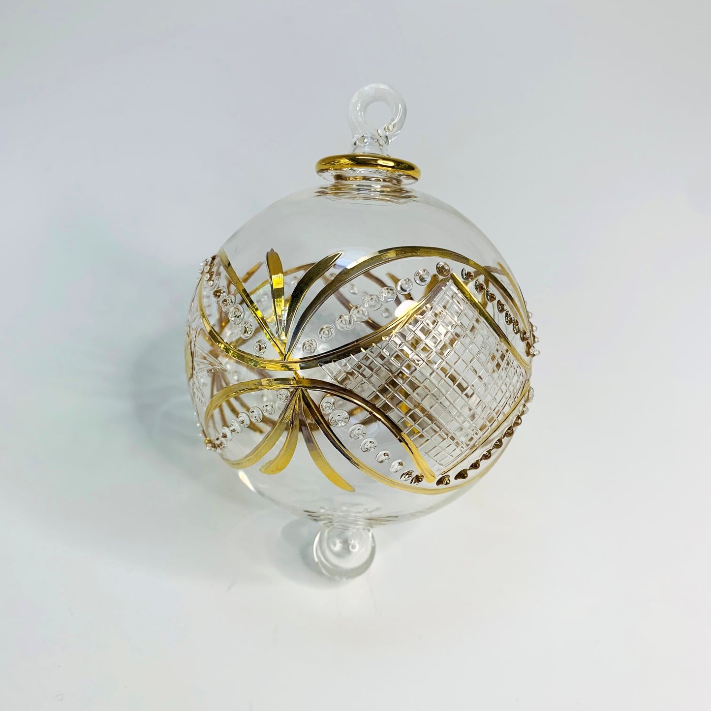 Blown Glass Ornament - Gold Carousel
