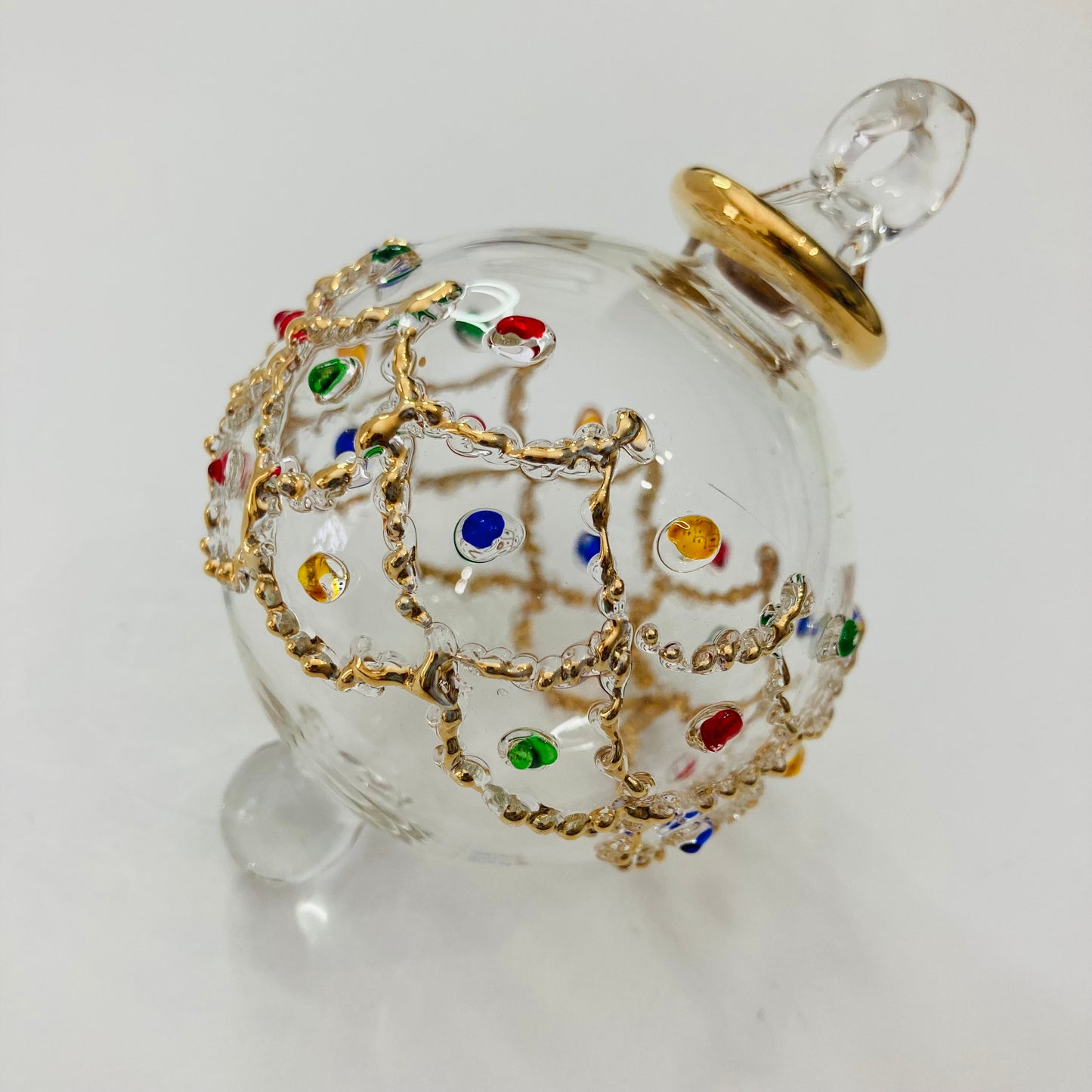 Blown Glass Small Ornament - Colored Gems