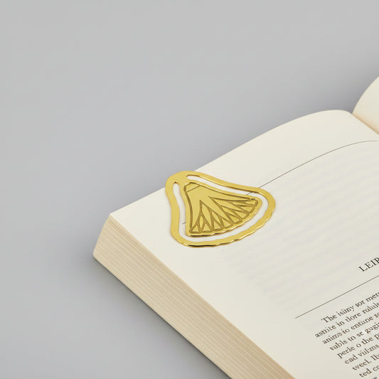 Fair Trade Handcrafted Brass Bookmark in the Shape of an Ancient Egyptian Lotus