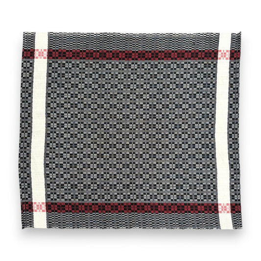 Handwoven Black & White Plaid Kitchen Towel