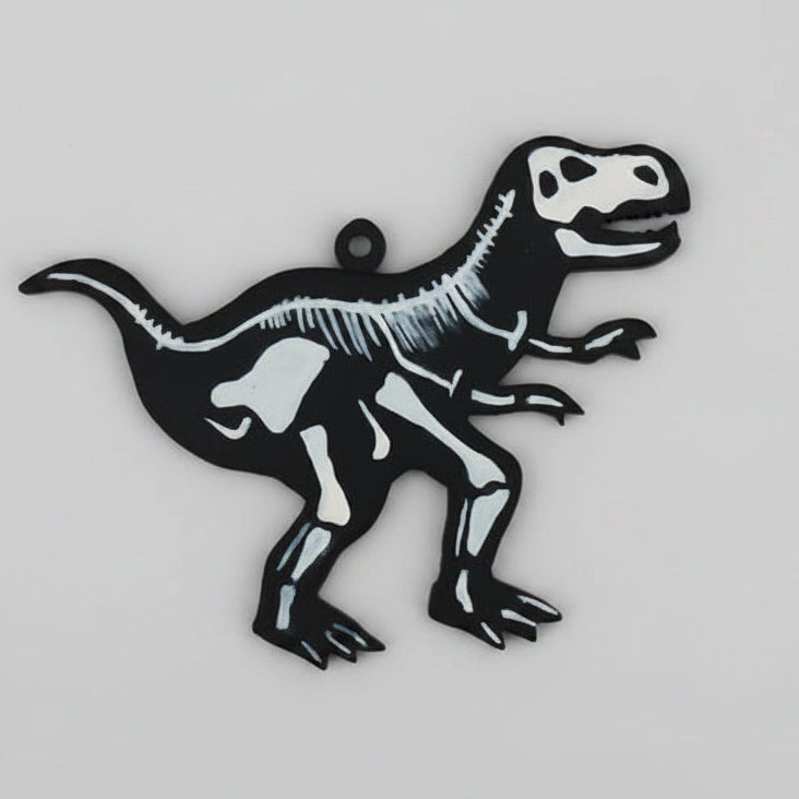 Upcycled Metal Ornament - Dinosaur Skeleton