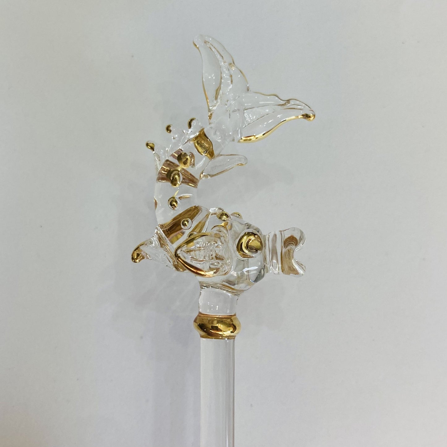 Blown Glass Cocktail Stirrer - Fish