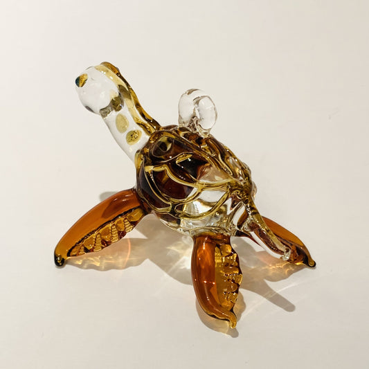 Handcrafted Glass Ornament - Turtle