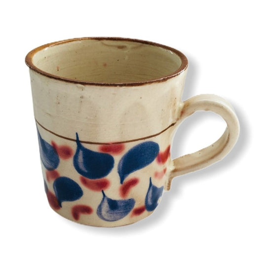 Handcrafted Pottery Mug - Flowers