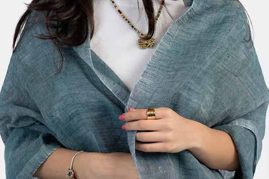 Handmade Brass Ring - Hammered Band