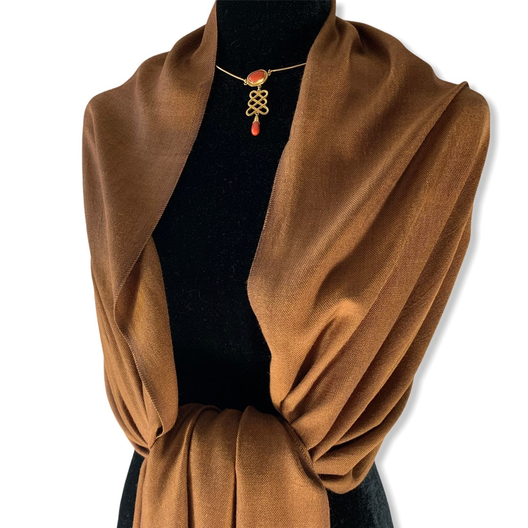 Solid Handwoven Scarf - Camel
