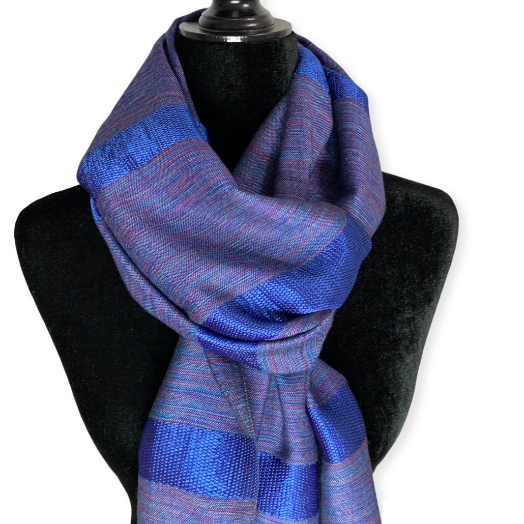Helyat Handwoven Bamboo Viscose Scarf - Variegated Lapis Lazuli