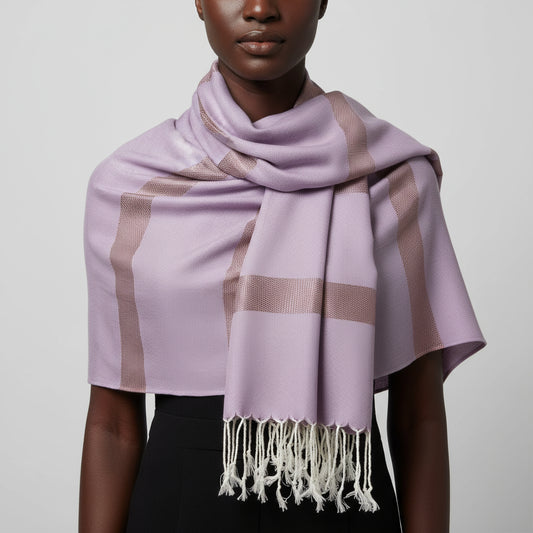 Helyat Handwoven Shawl - Lilac