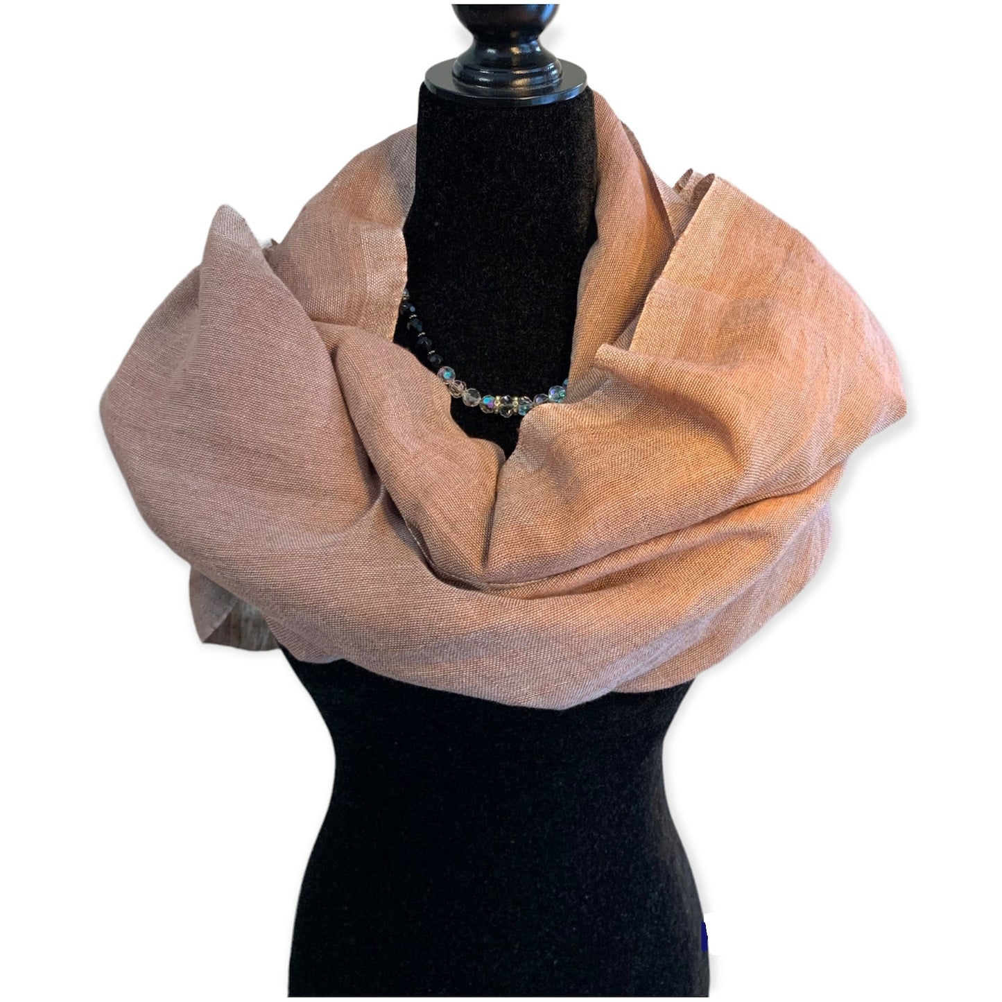 Handwoven Linen Scarf - Chestnut