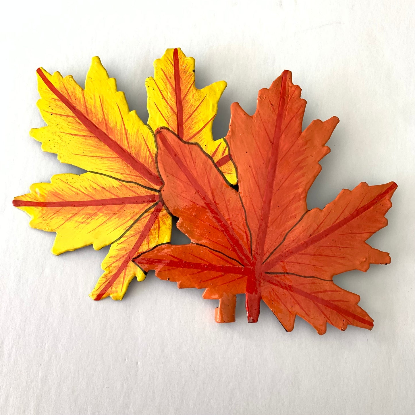 Garden Stake - Maple Leaf Orange Tones