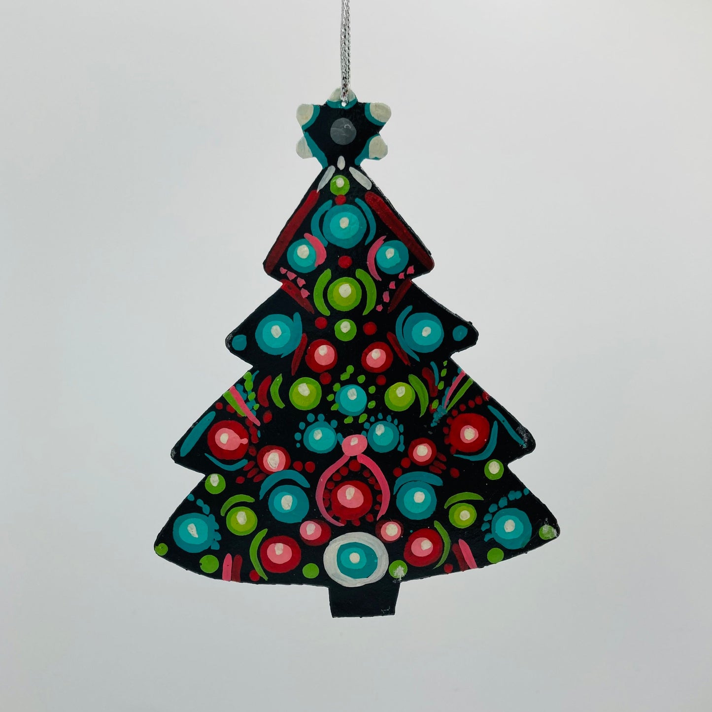Eco-friendly Upcycled Metal Christmas Tree Ornament, Ethically Handmade