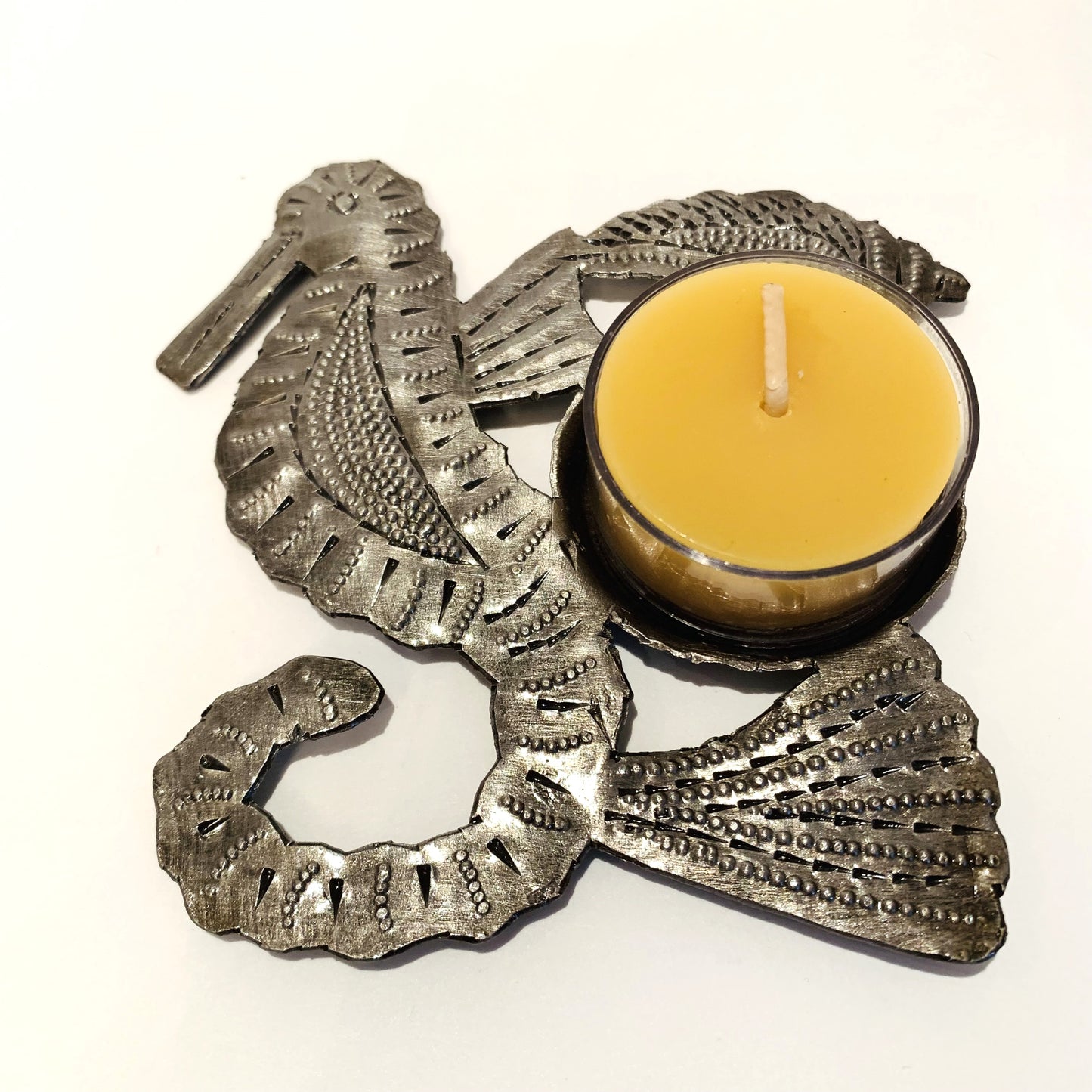 Metal Tealight Plate - Seahorse