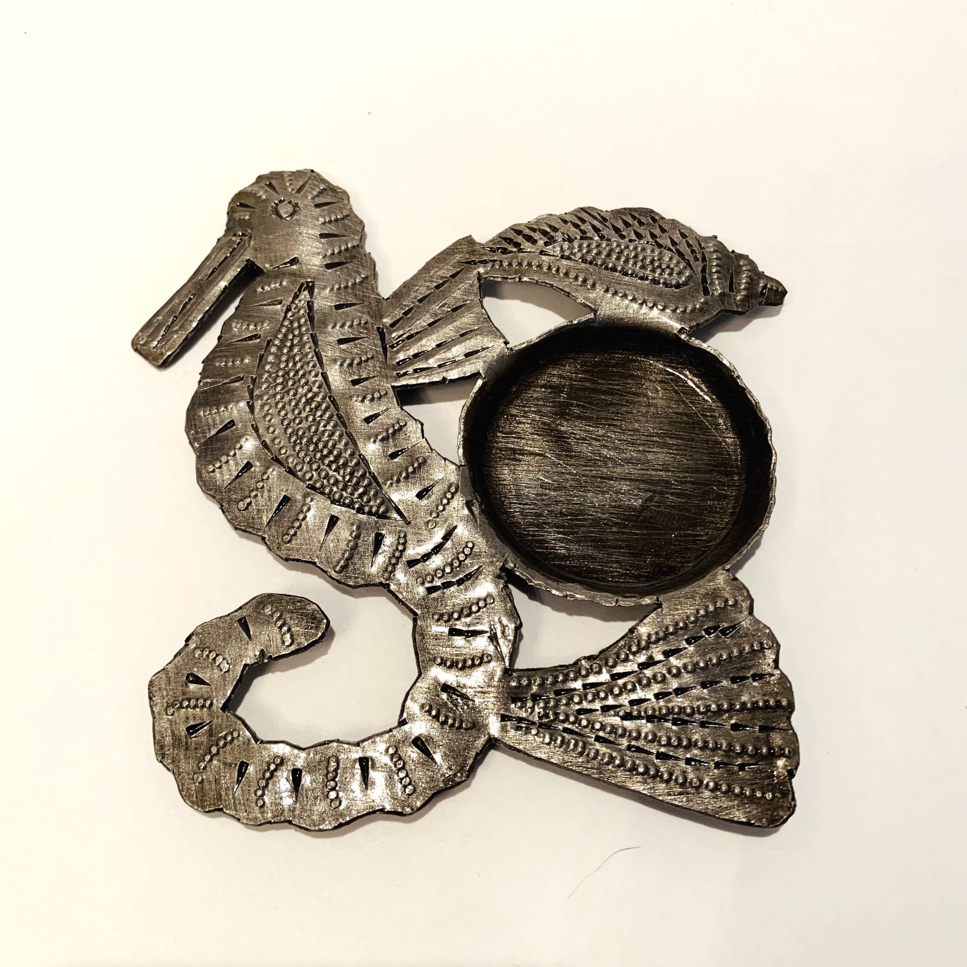 Metal Tealight Plate - Seahorse