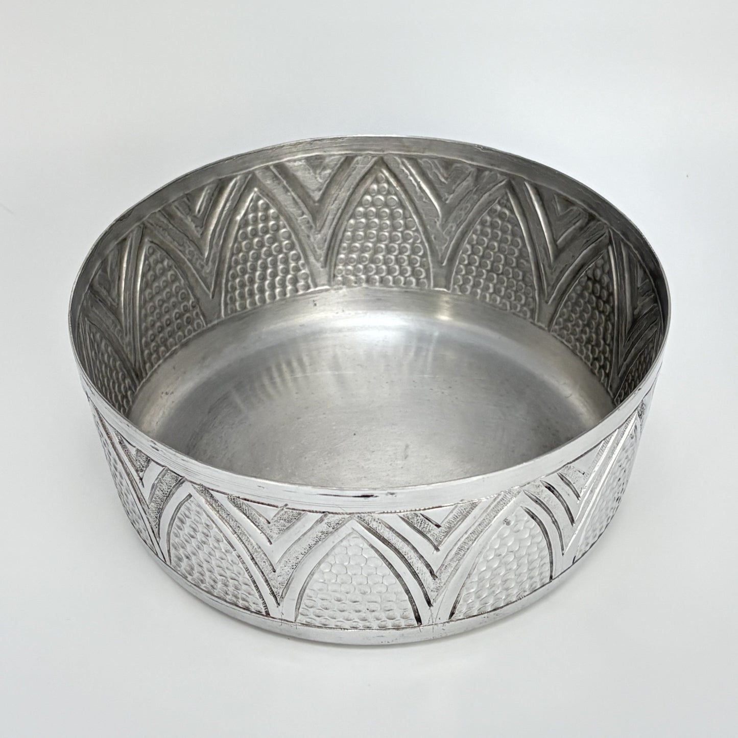 Metal Serving Bowl with Arches