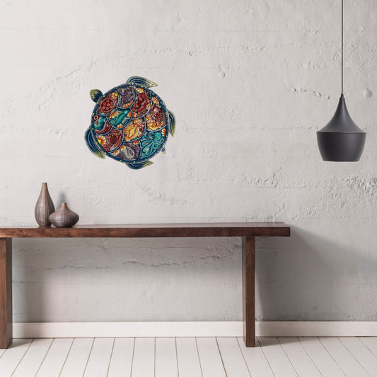 Metal Wall Décor Turtle - Painted