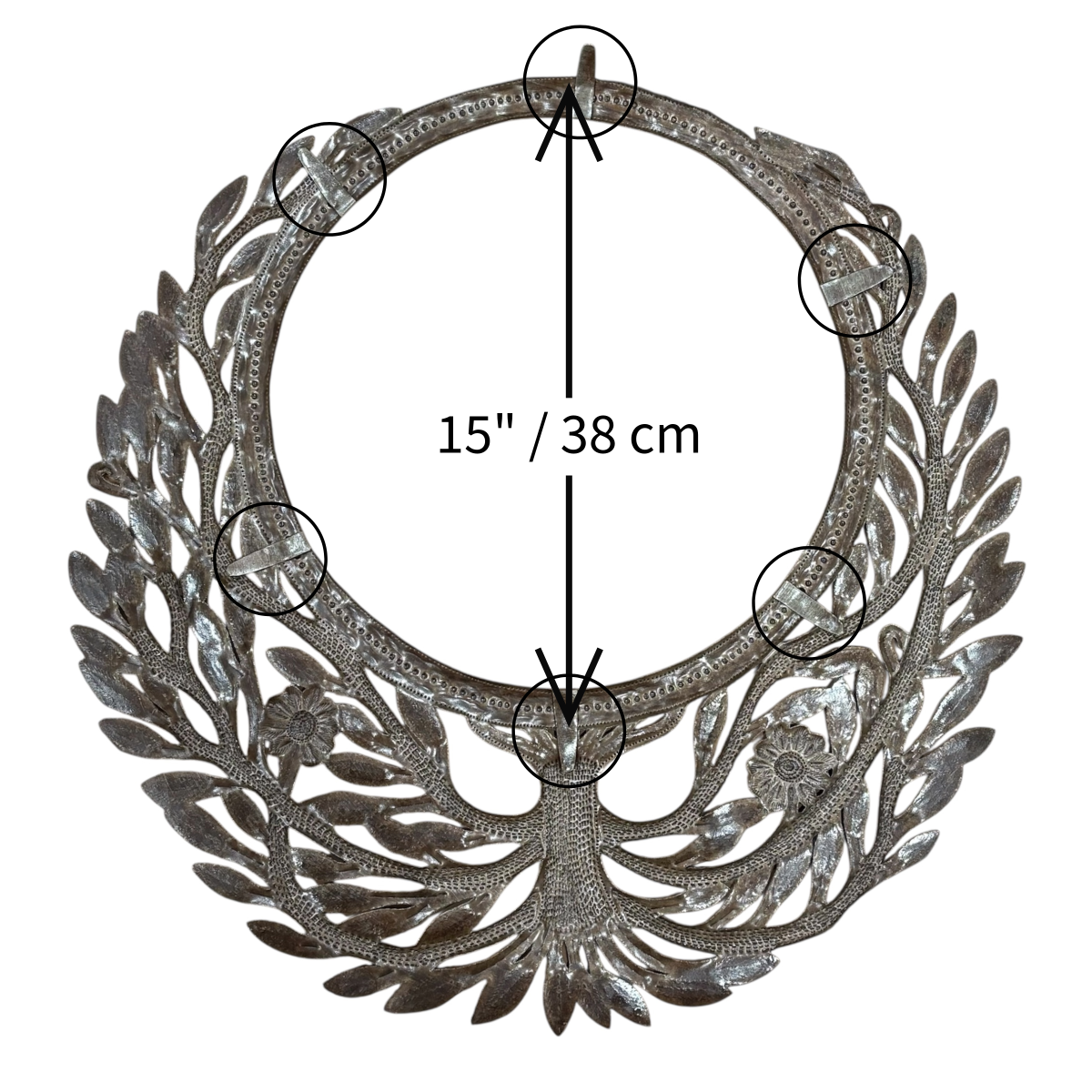 Metal Blooming Tree Mirror Frame 22"