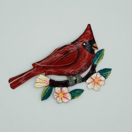 Metal Red Cardinal Ornament
