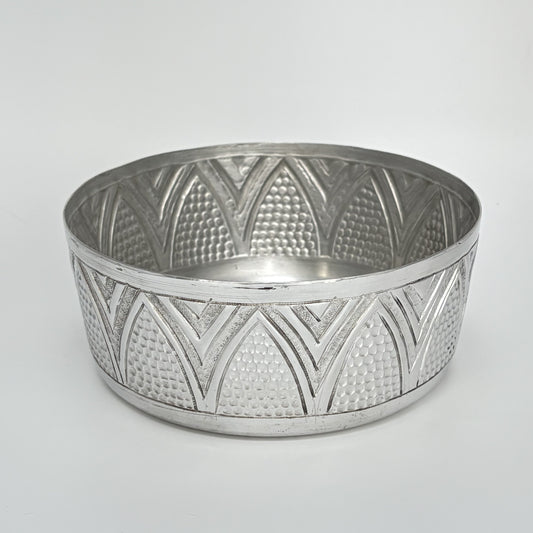 Metal Serving Bowl with Arches