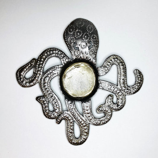 Metal Tealight Plate - Octopus