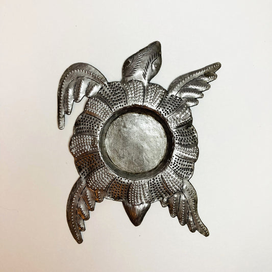 Metal Tealight Plate - Turtle