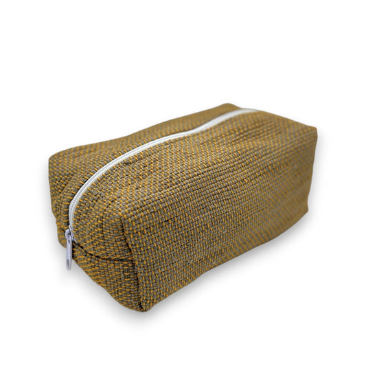 Upcycled Cosmetic Bag - Mustard