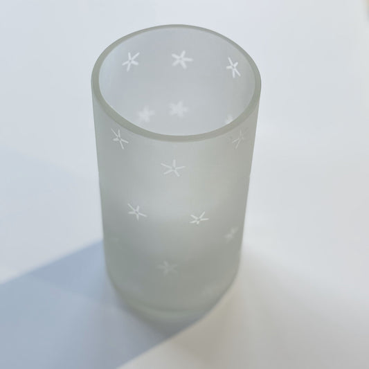 Upcycled Nut Stars Drinking Glass